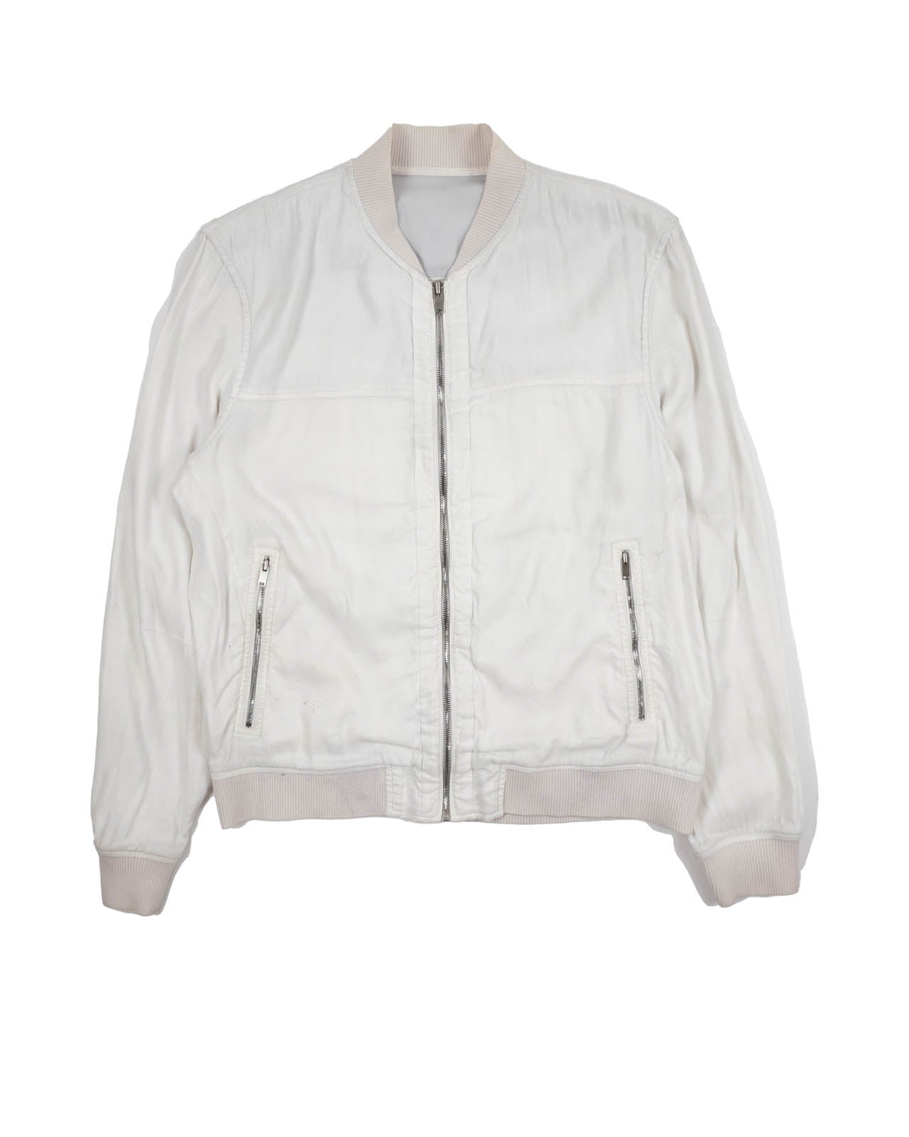 (M/L) SOLID HOMME Korean Ivory Zipped Jacket