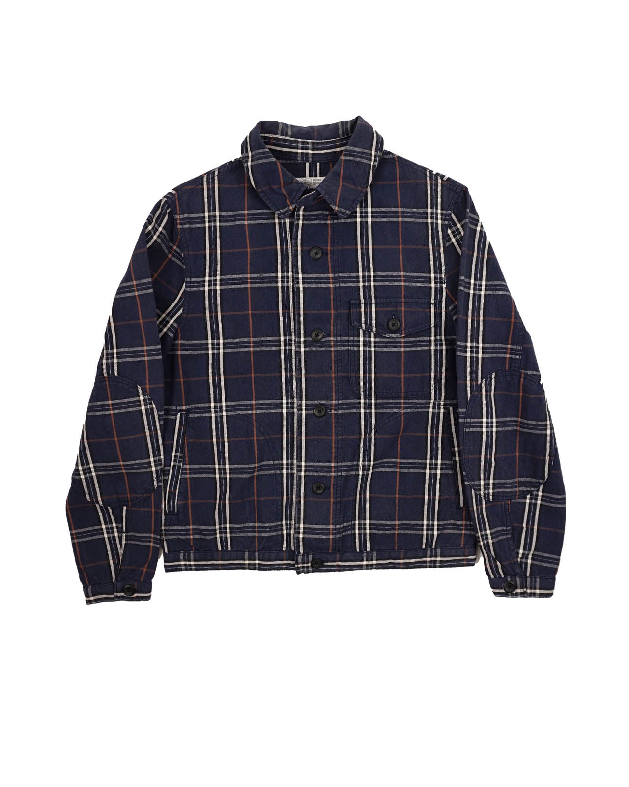 (S/M) NEVER SEEN THING Navy Plaid Chore Jacket