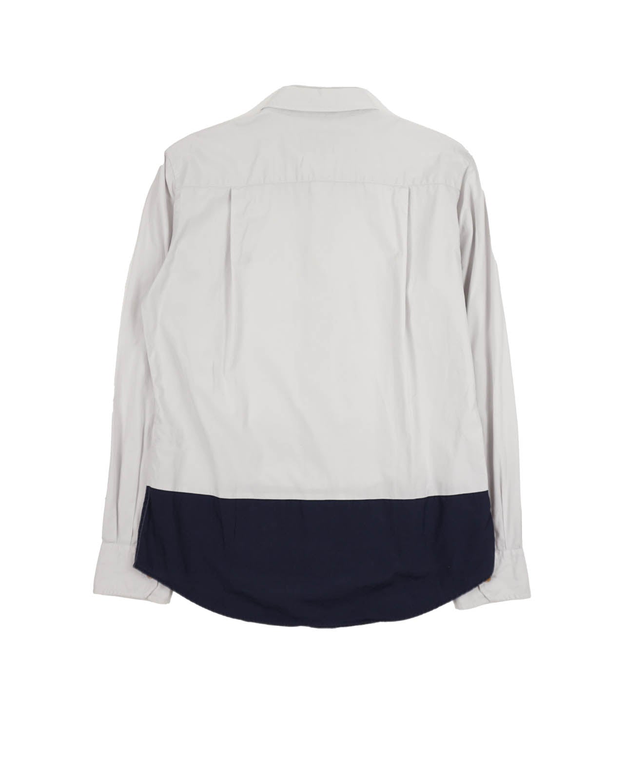 (M) VIVIENNE WESTWOOD MAN Light Grey/Navy Long Sleeve Button Up