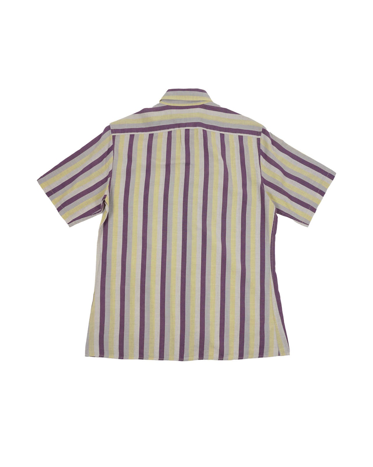 (M/L) A.P.C Purple/Yellow Pin Strips Short Sleeve