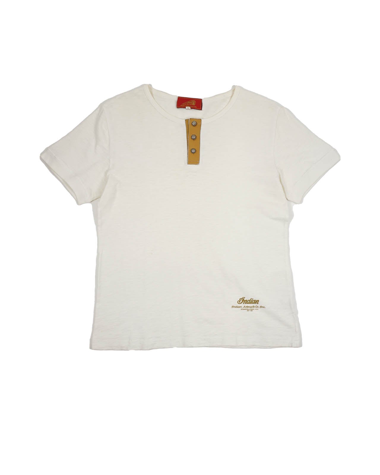 (S/M) Indian Motorcycle Cream Tee