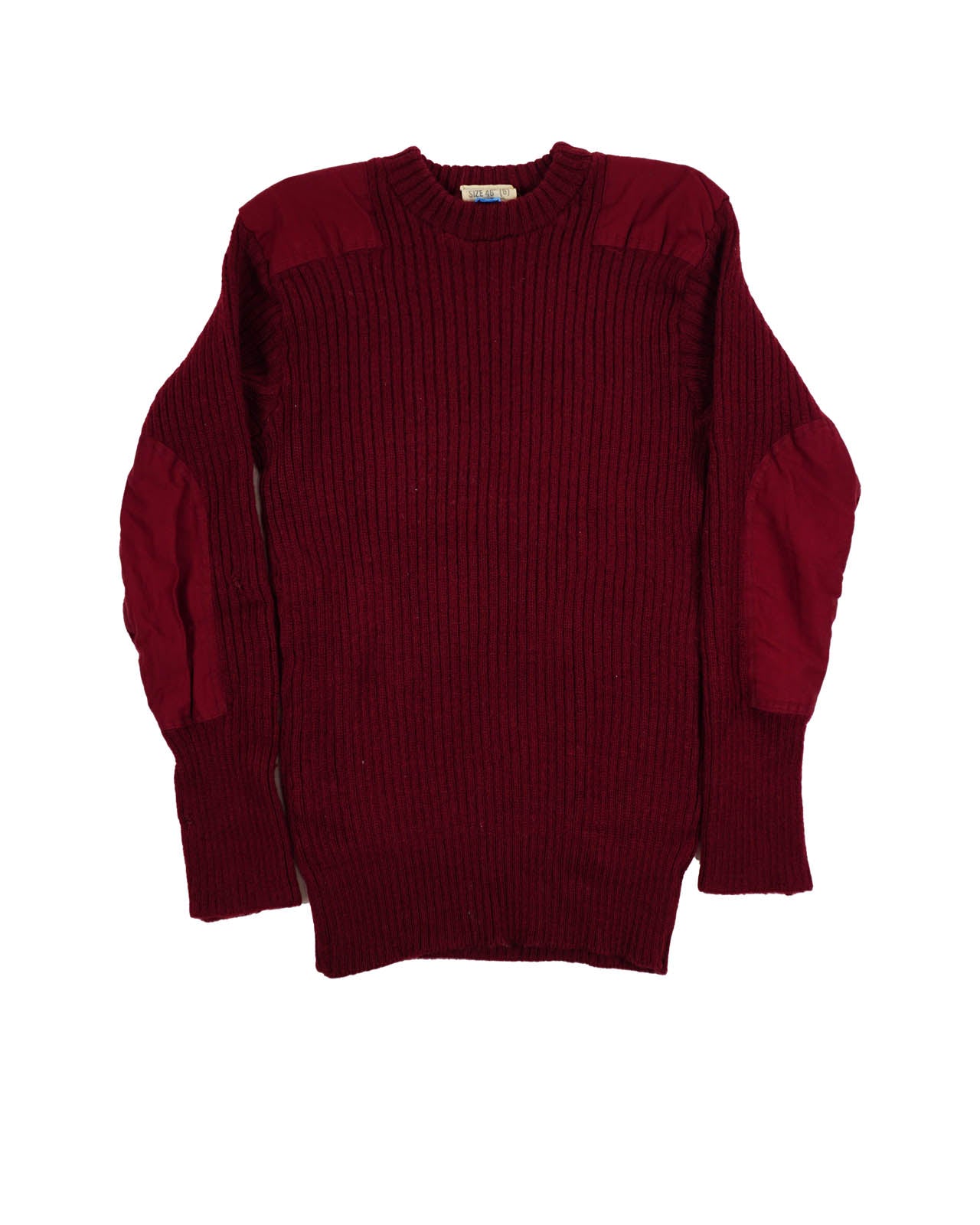 (L) 100% Wool British Burgundy Commando Sweater