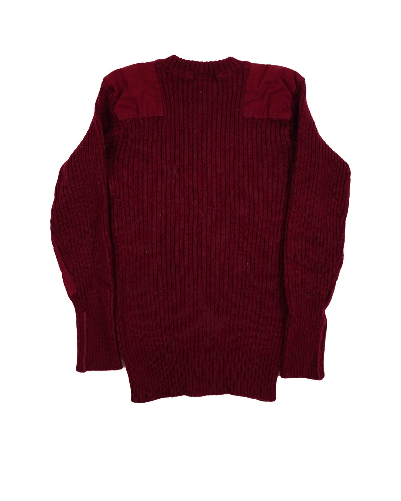 (L) 100% Wool British Burgundy Commando Sweater
