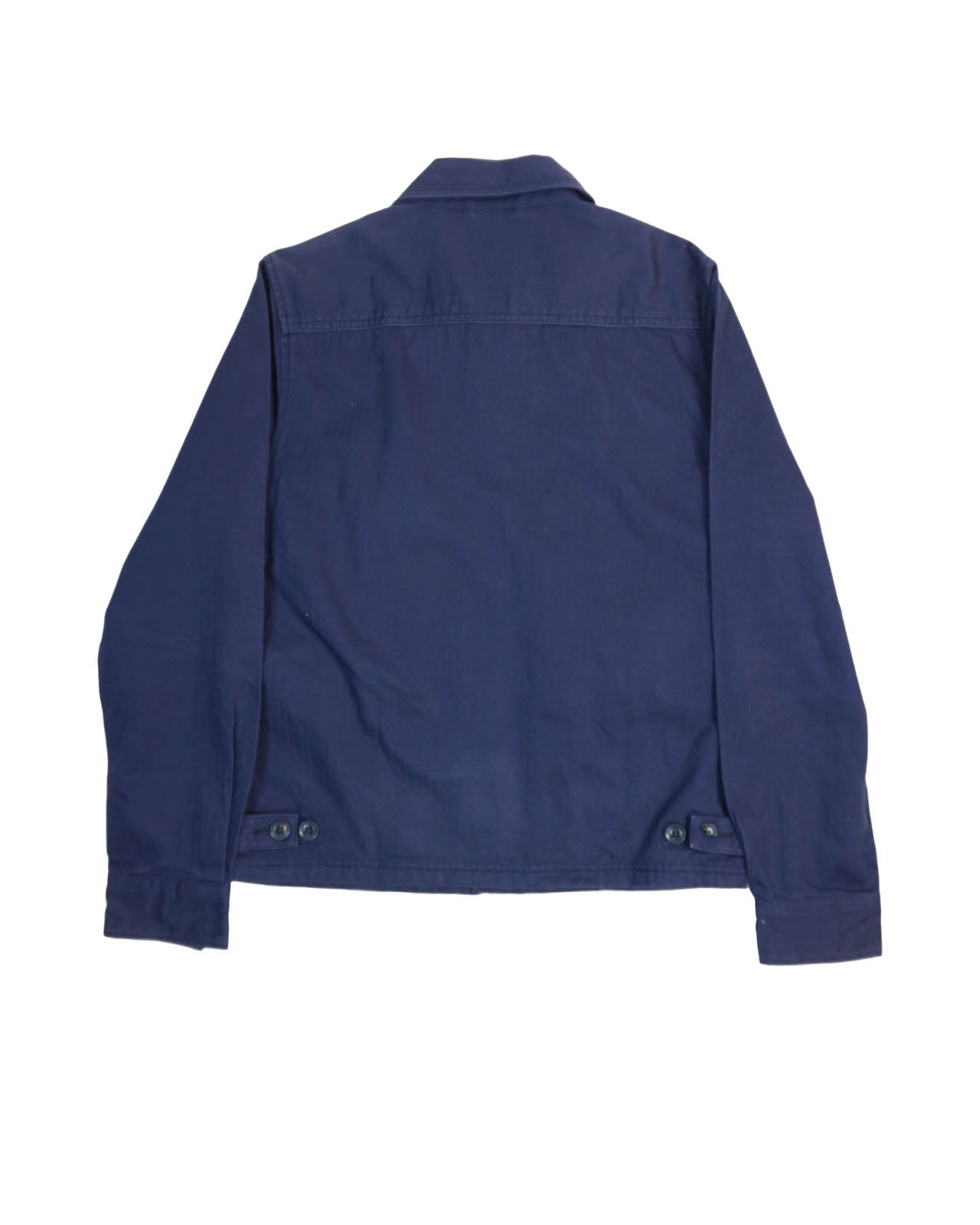 (M)  EDWIN Navy Harringbone Chore Jacket