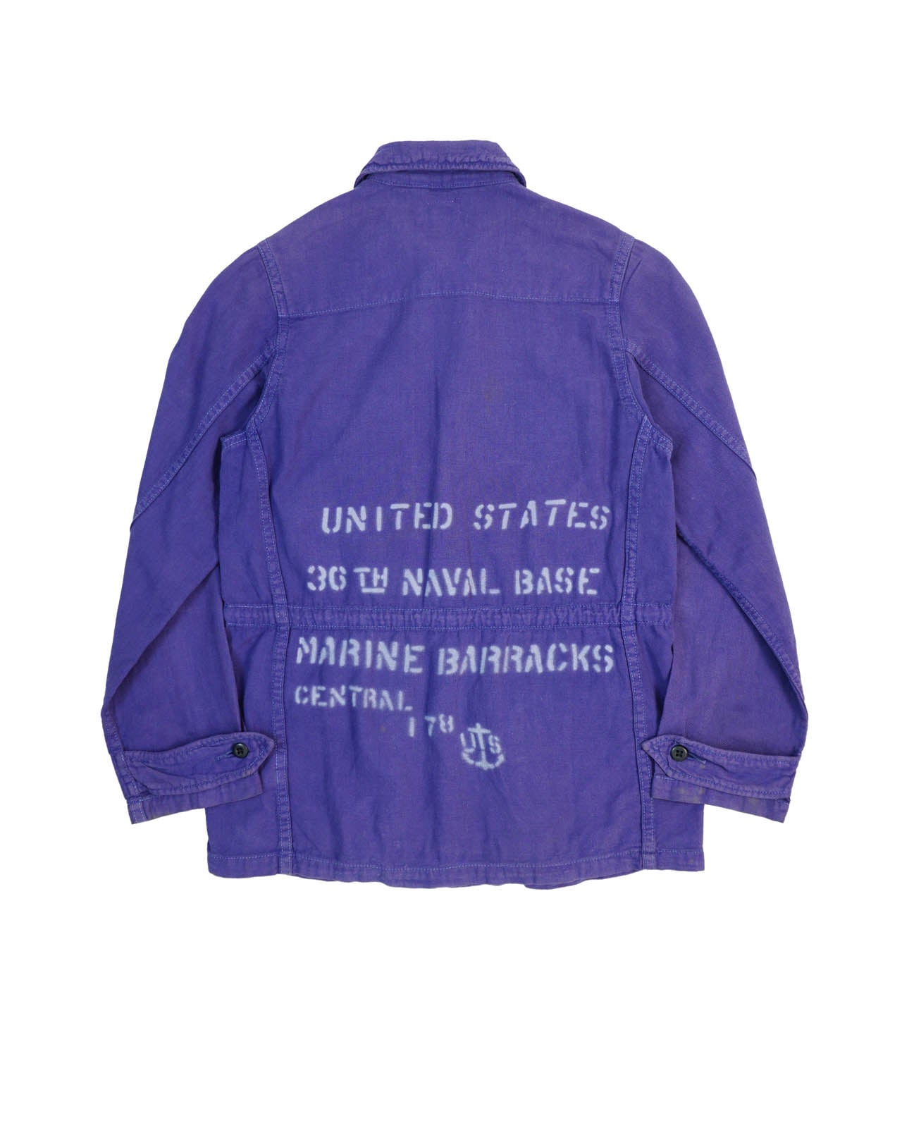 (S) Marine Nation Navy Cinched Waist Work Jacket
