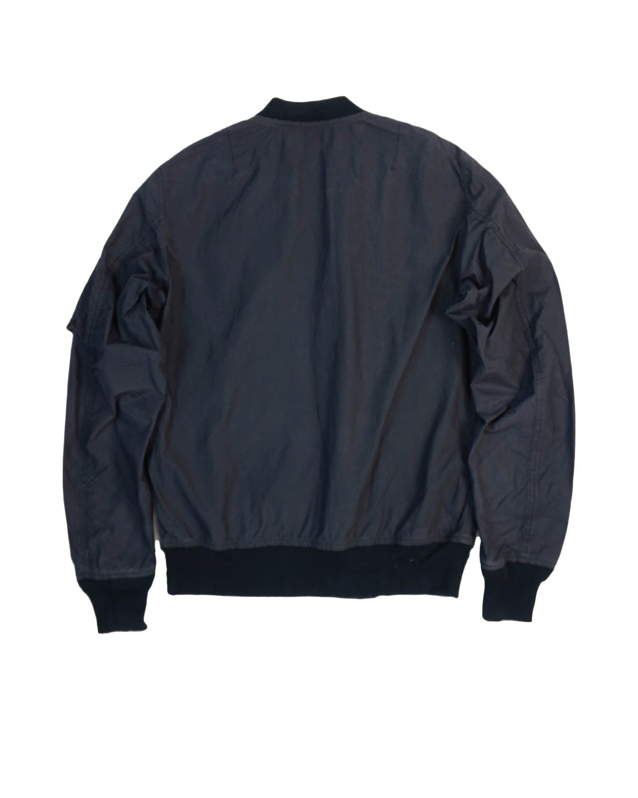 (S) JOHNLAURENCESULLIVAN Black Asymetrical Front w/ Waterproof Zip Bomber Jacket
