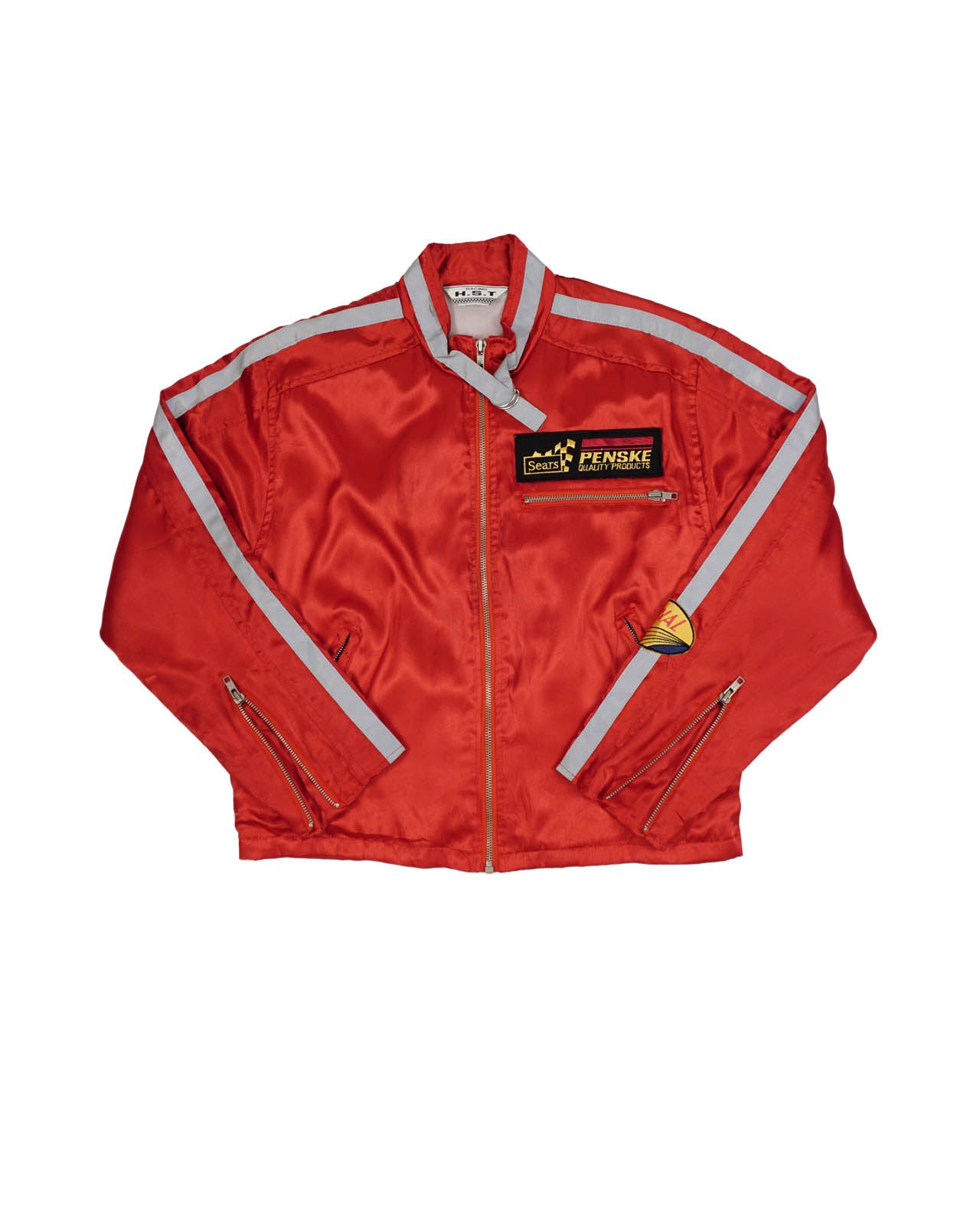 (M) 1970s Vintage H.S.T Red Racing Jacket