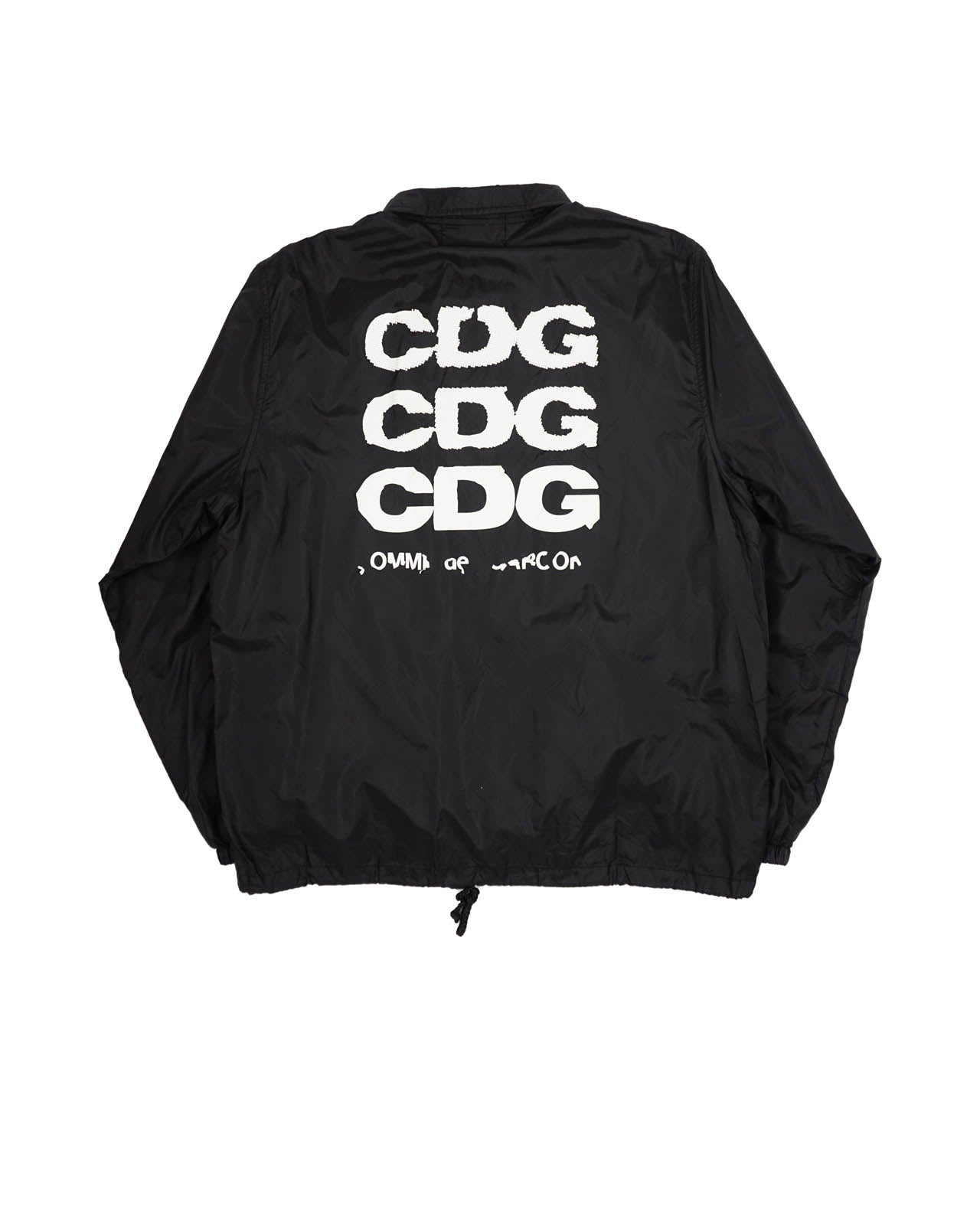 (L/XL) CDG 2019 Black Nylon Triple Print Rain Jacket
