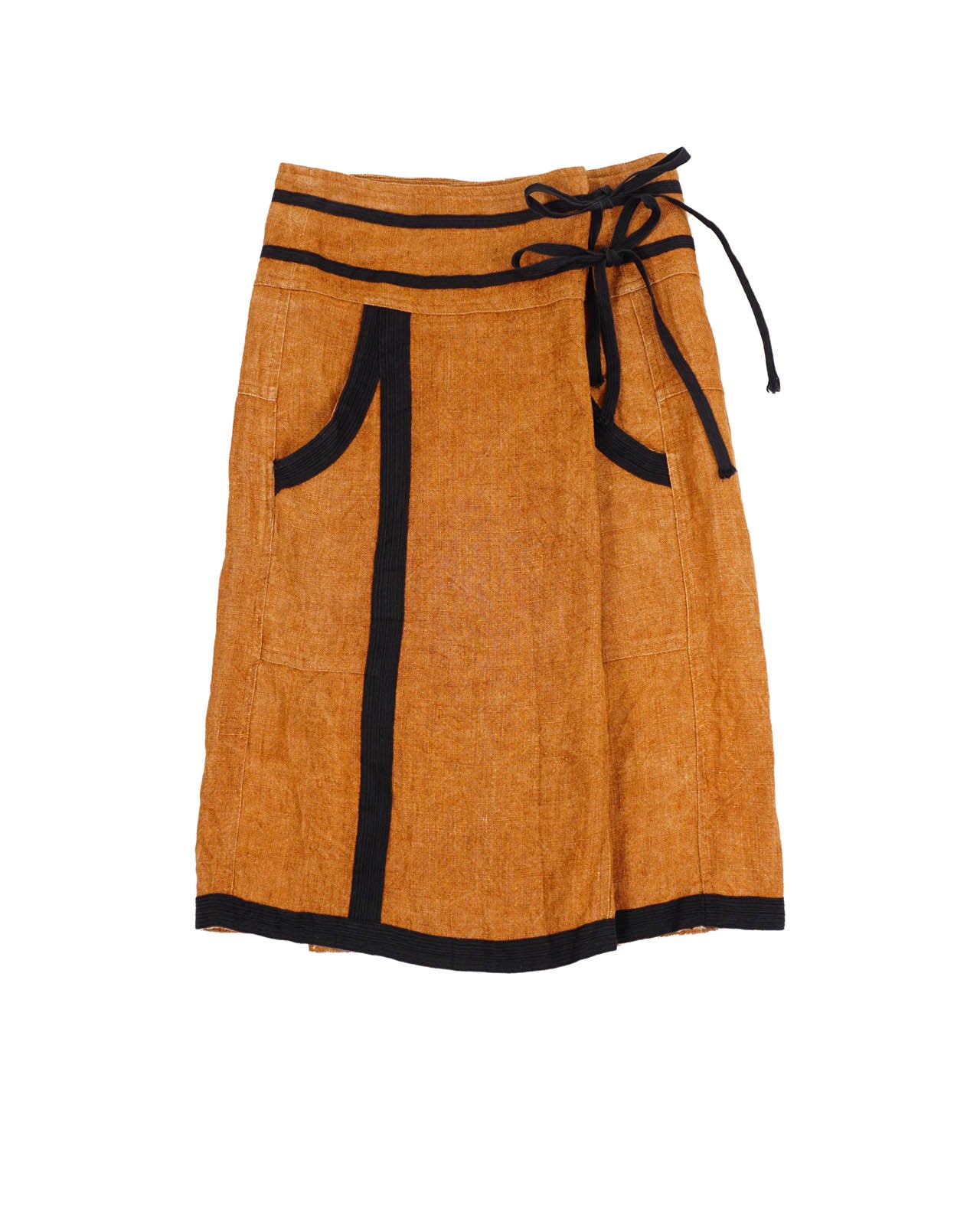 (S/M) DRIES VAN NOTEN Tied Waist A-line Skirt