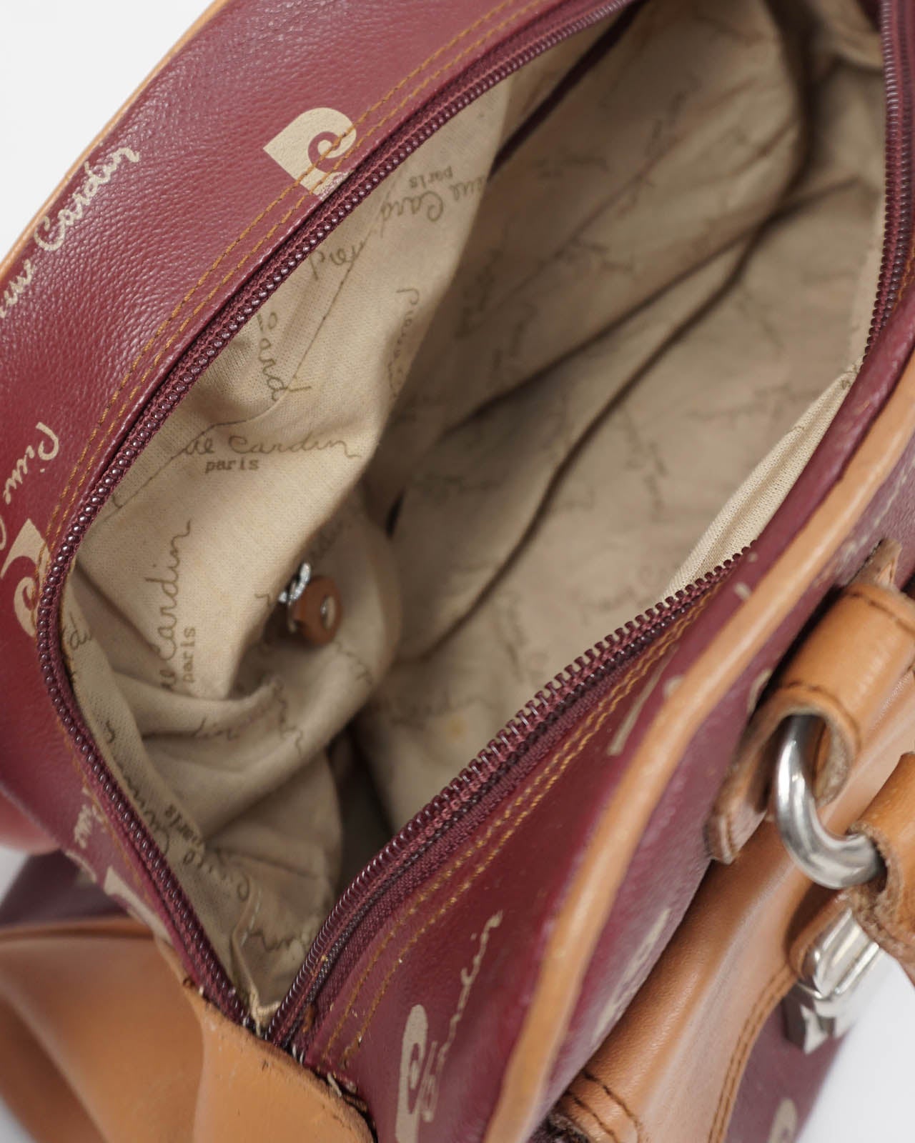 PIERRE CARDIN Vintage Orange/Red Leather Bag