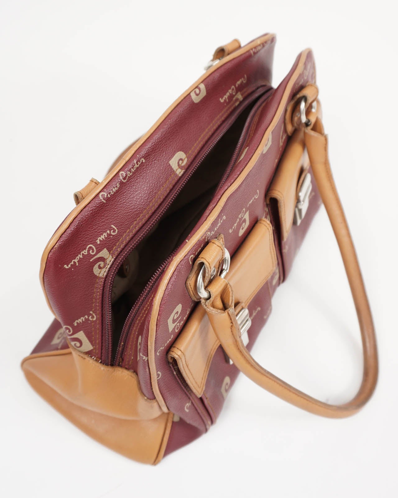 PIERRE CARDIN Vintage Orange/Red Leather Bag