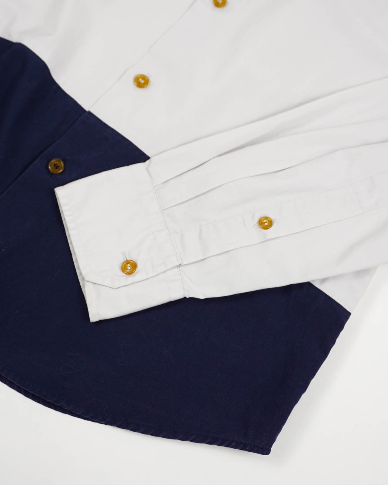 (M) VIVIENNE WESTWOOD MAN Light Grey/Navy Long Sleeve Button Up