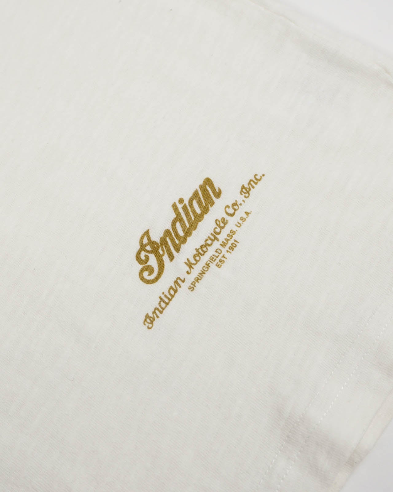 (S/M) Indian Motorcycle Cream Tee