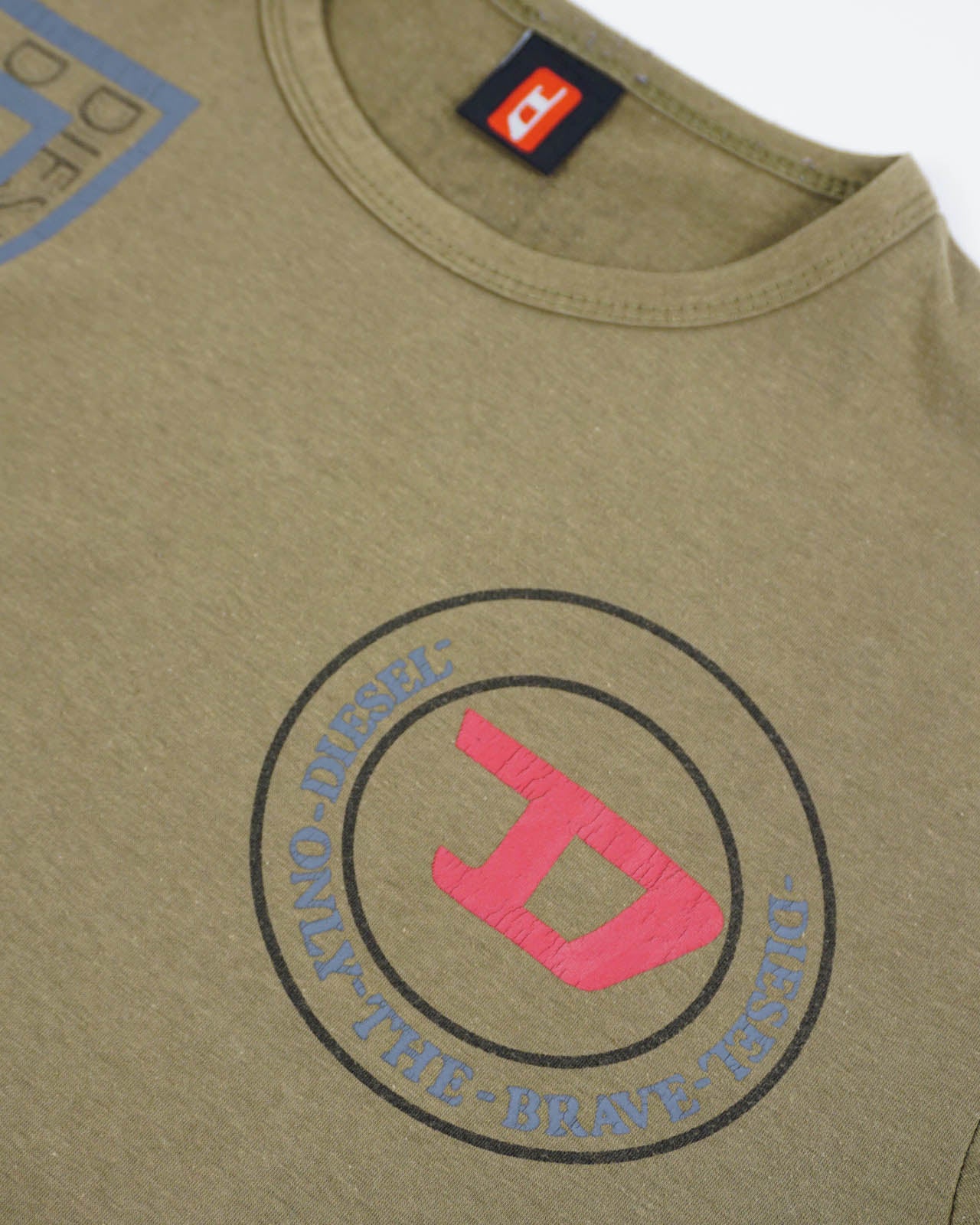 (M) DIESEL Mud Green Graphic Tee