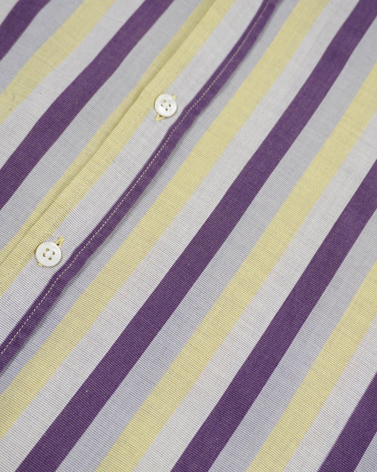 (M/L) A.P.C Purple/Yellow Pin Strips Short Sleeve