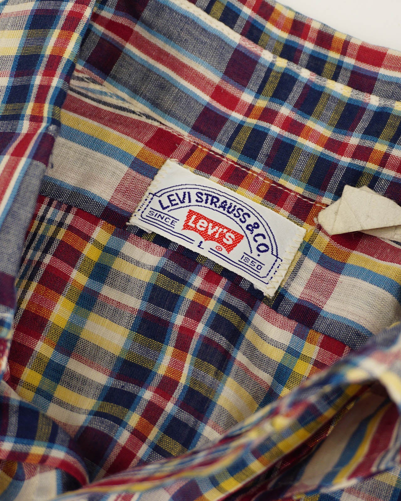 (XL) LEVI'S Multicolour Plaid Long Sleeve Button Up
