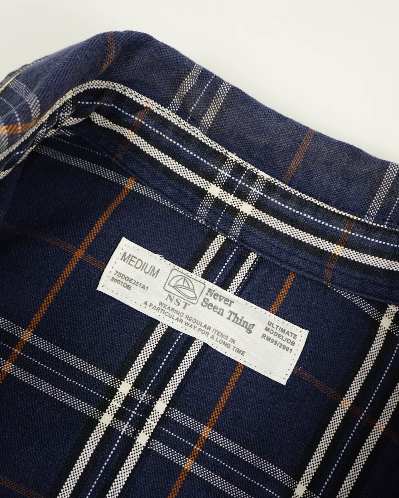 (S/M) NEVER SEEN THING Navy Plaid Chore Jacket
