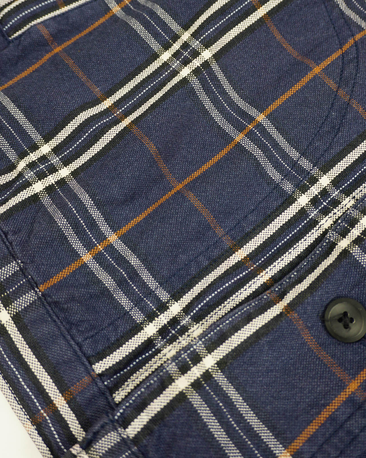 (S/M) NEVER SEEN THING Navy Plaid Chore Jacket