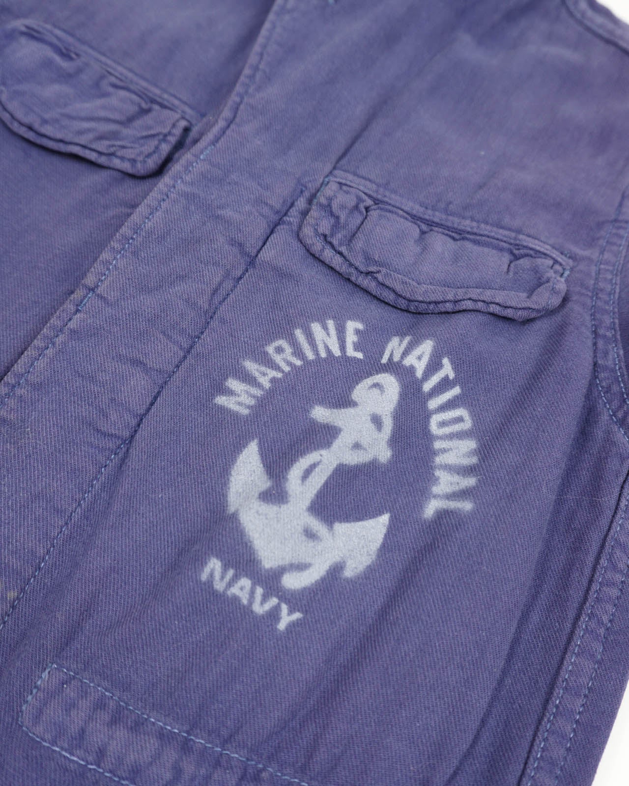 (S) Marine Nation Navy Cinched Waist Work Jacket