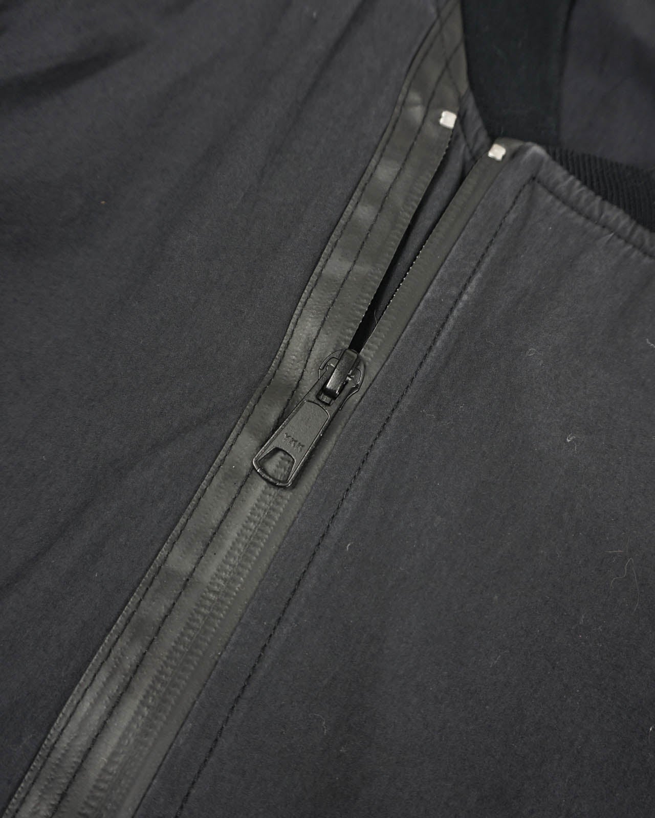 (S) JOHNLAURENCESULLIVAN Black Asymetrical Front w/ Waterproof Zip Bomber Jacket