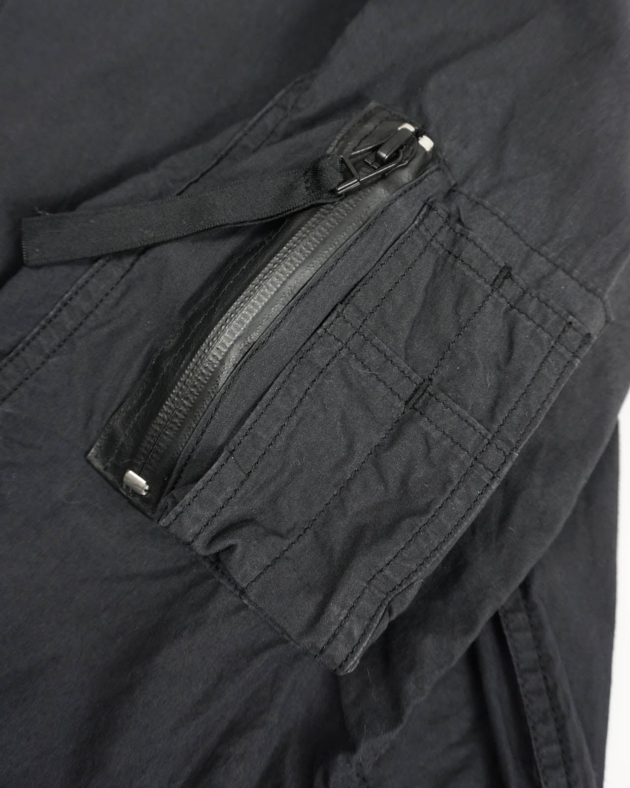 (S) JOHNLAURENCESULLIVAN Black Asymetrical Front w/ Waterproof Zip Bomber Jacket