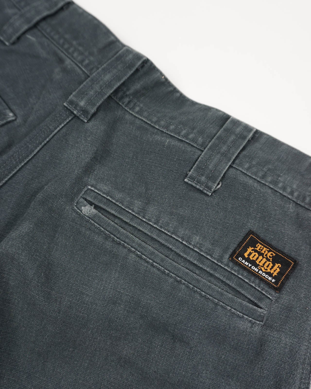 (30") THE TOUGH Washed Black Cargo Pants