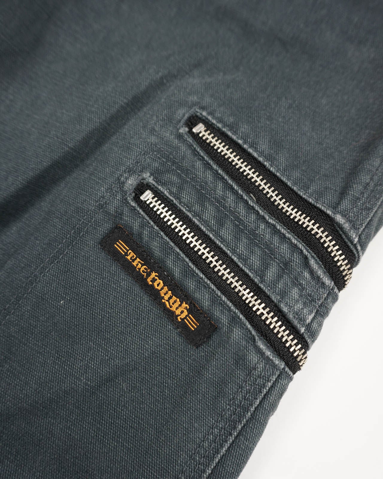 (30") THE TOUGH Washed Black Cargo Pants