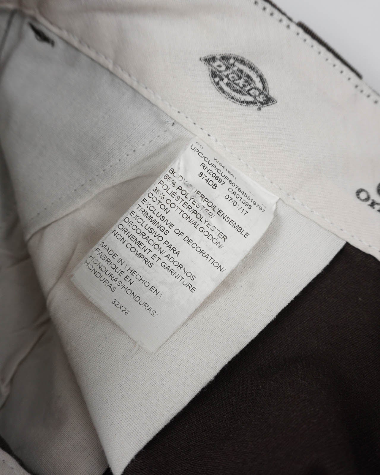 (31") DICKIES 874 Original Fit Brown Straight Leg Pants