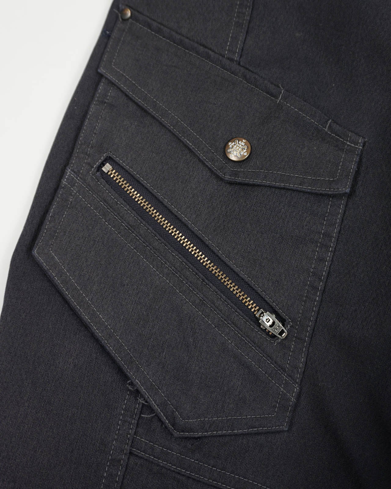 (30") JAWIN Washed Black Cargo Pants