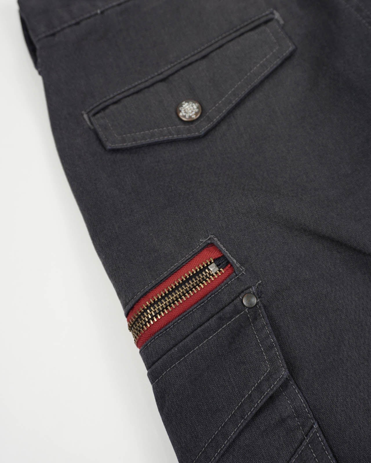 (30") JAWIN Washed Black Cargo Pants