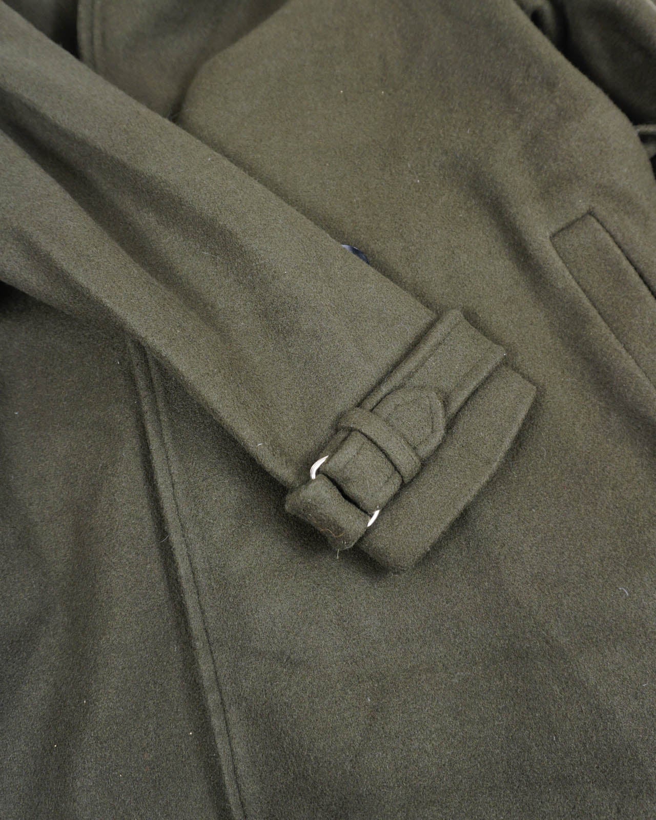 (S/M) MOAOL Green Wool Trench Coat