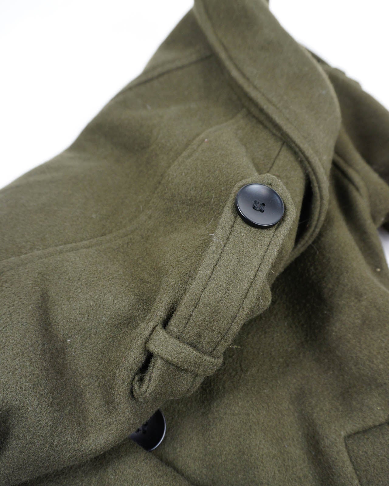(S/M) MOAOL Green Wool Trench Coat