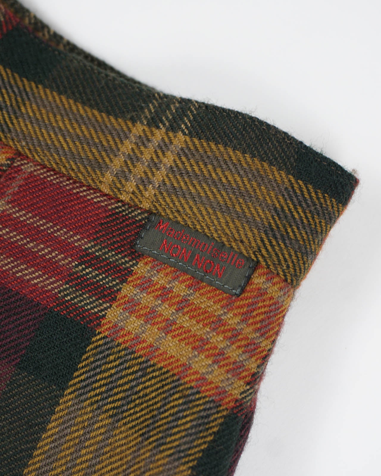 (25") MADEMOISELLE NON NON Plaid Wool Skirt