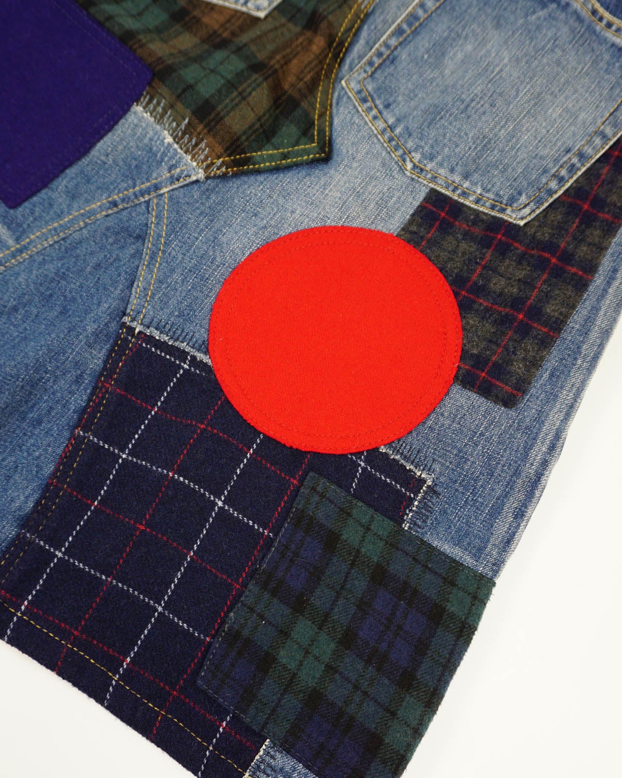 (29") JUNYA WATANABE X CDG Patchwork DenimSkirt