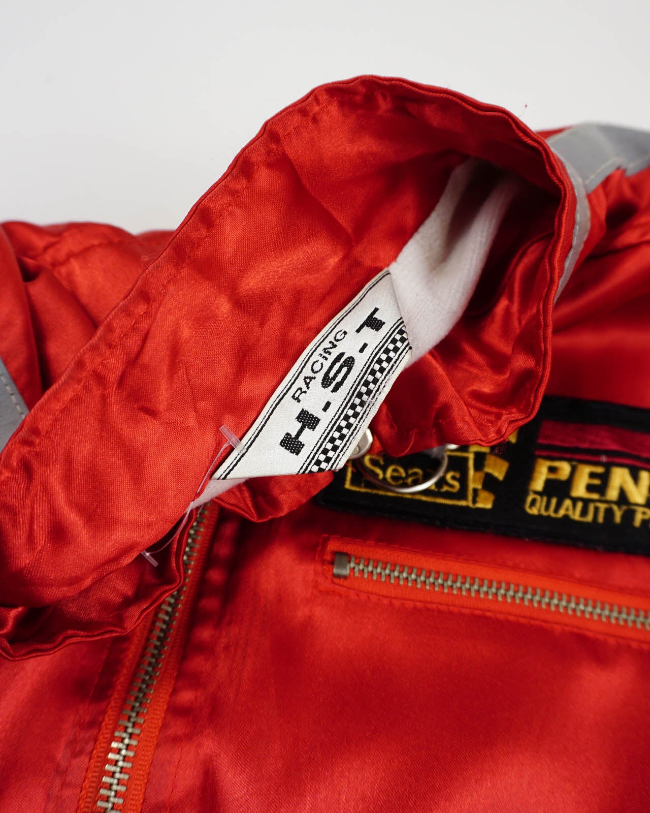 (M) 1970s Vintage H.S.T Red Racing Jacket