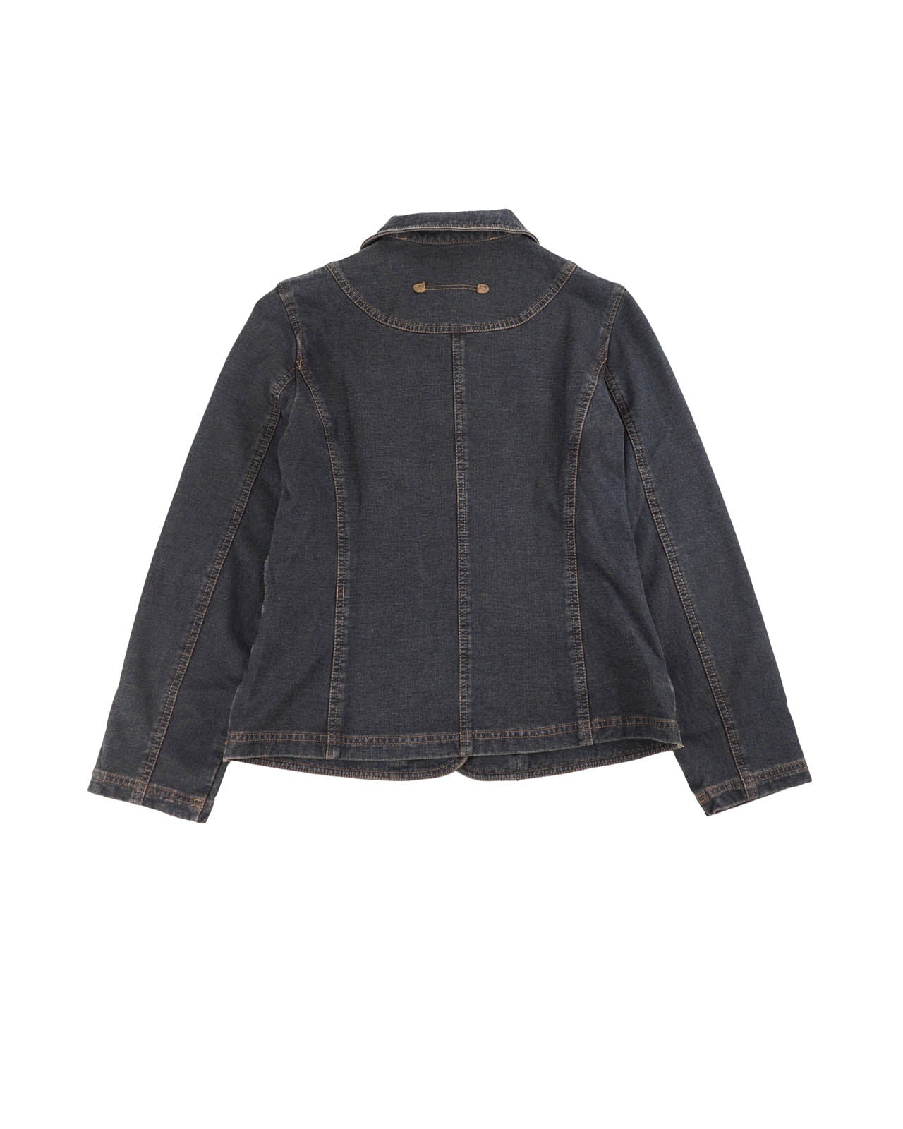 (S/M) LOBJIE Western Faded Denim Jacket