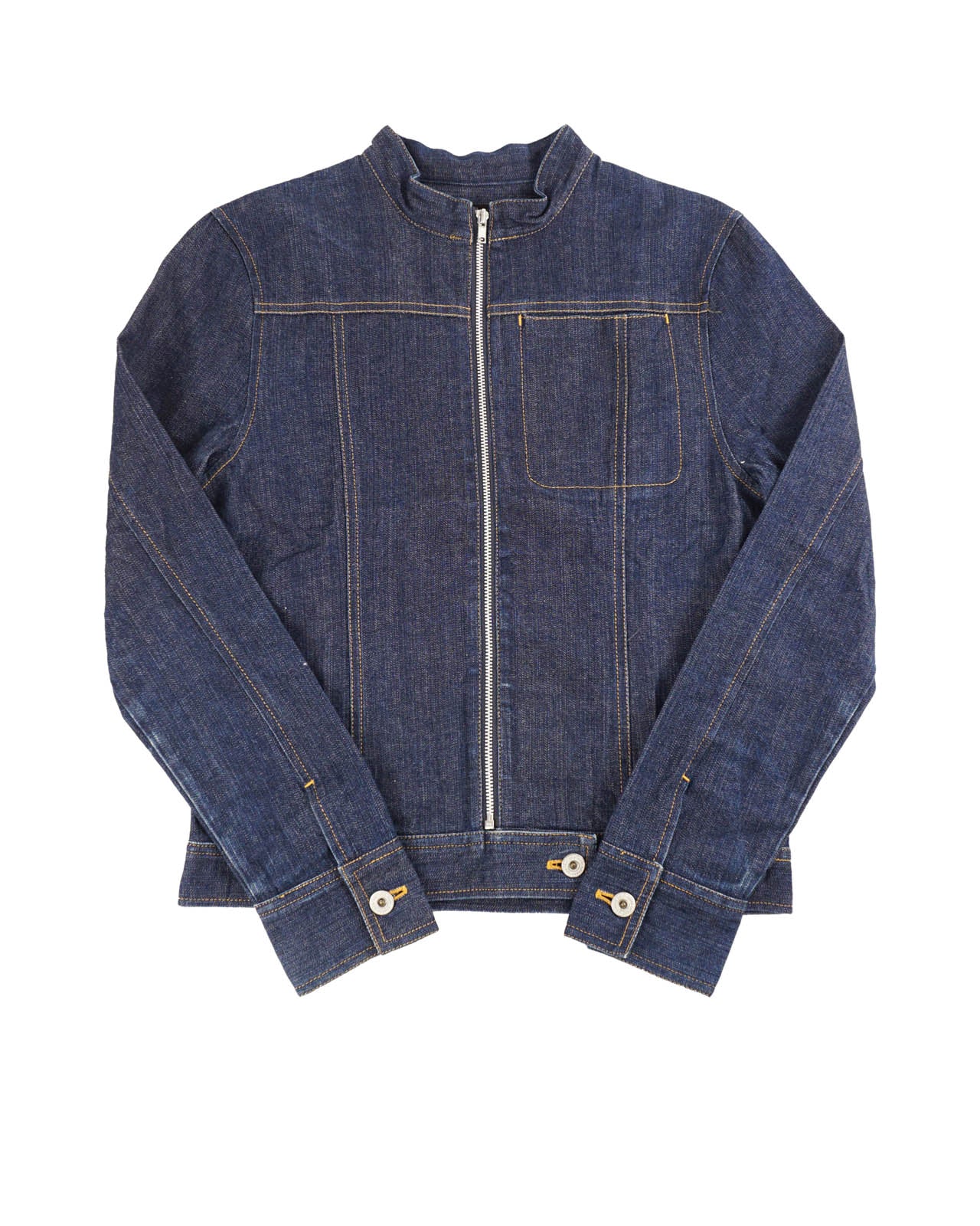 (M) MORGAN DE TOI Indigo Mandarin Collar Denim Jacket