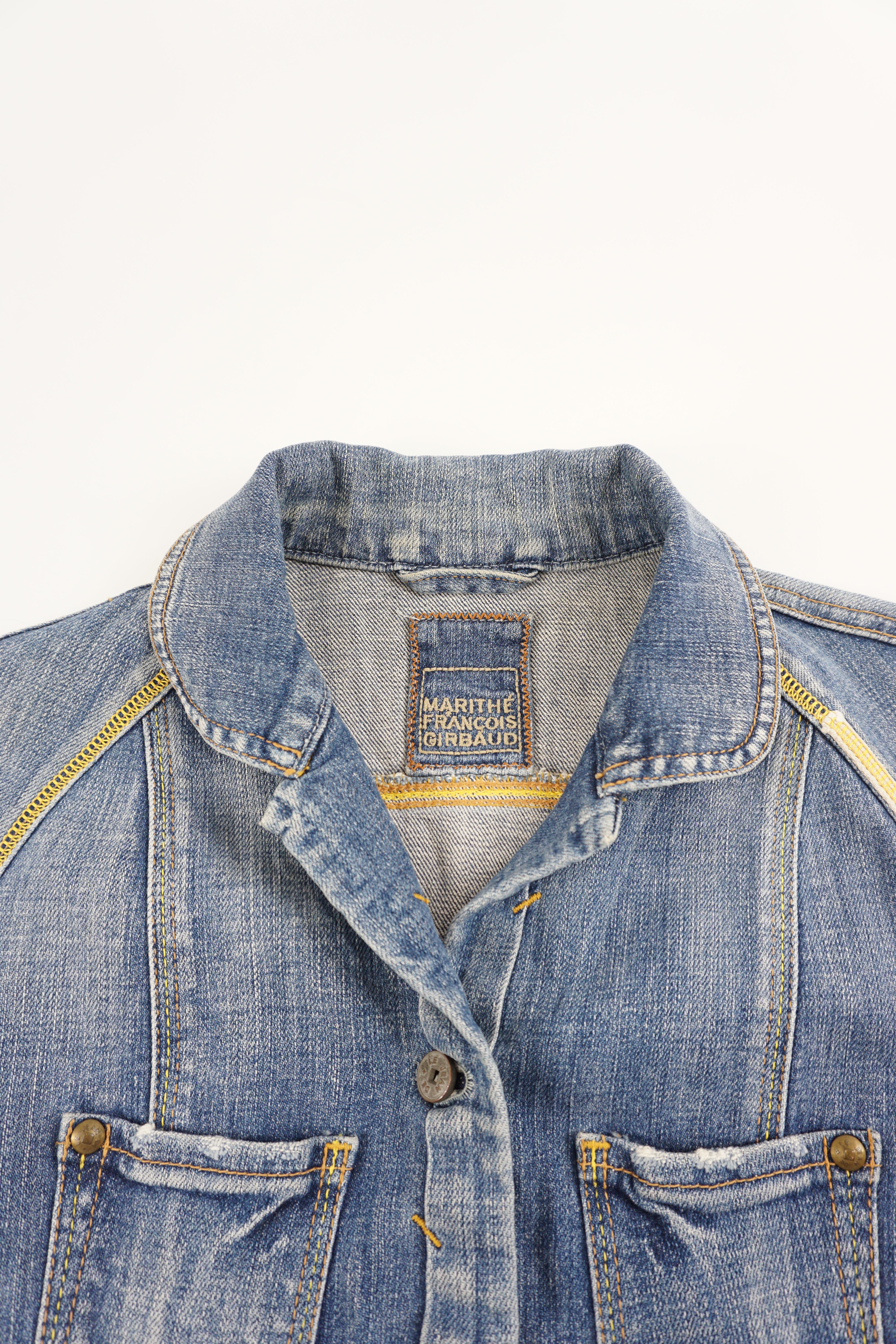 (S) MARITHE FRANCOIS GIRBAUD Washed Denim Jacket