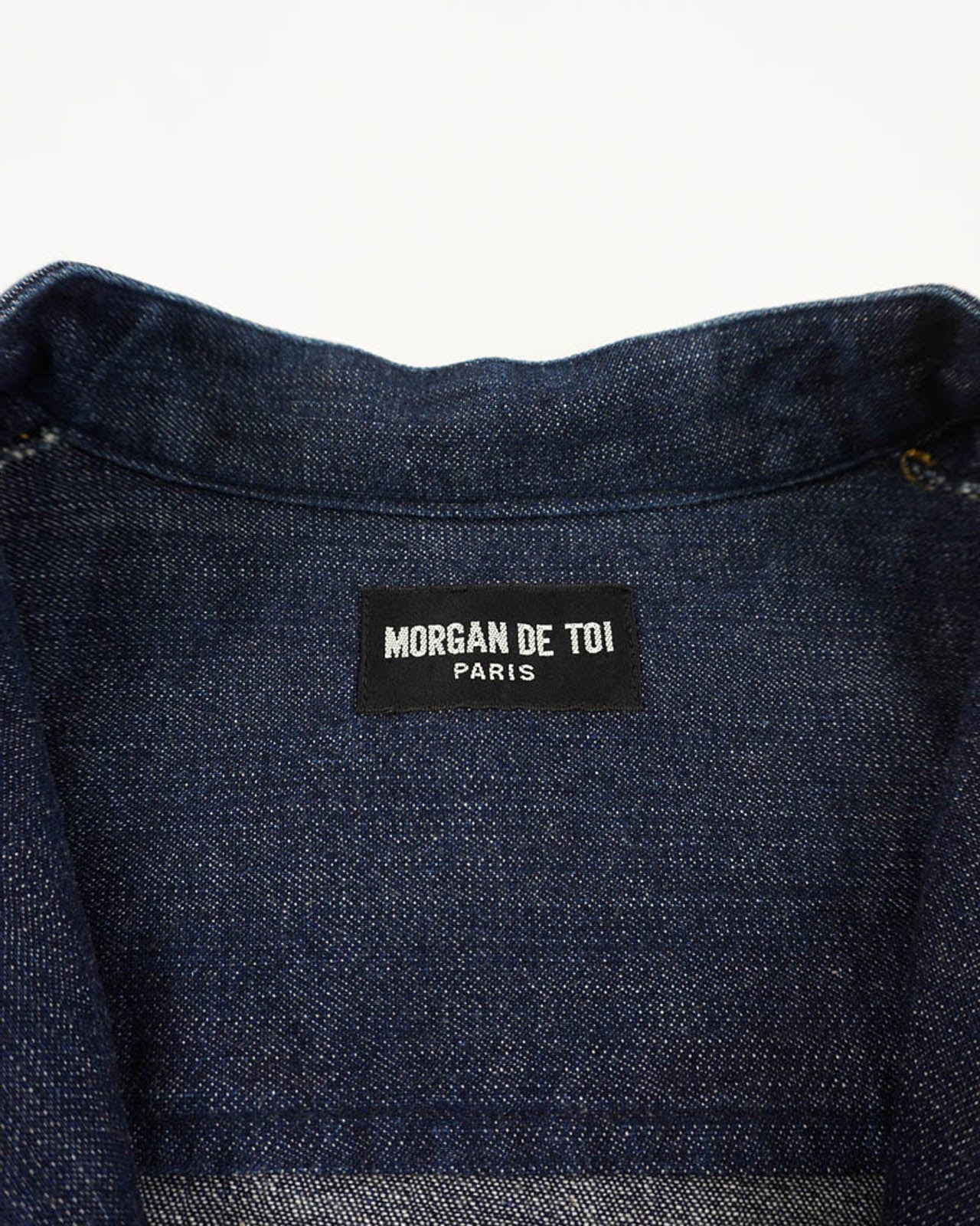 (M) MORGAN DE TOI Indigo Mandarin Collar Denim Jacket
