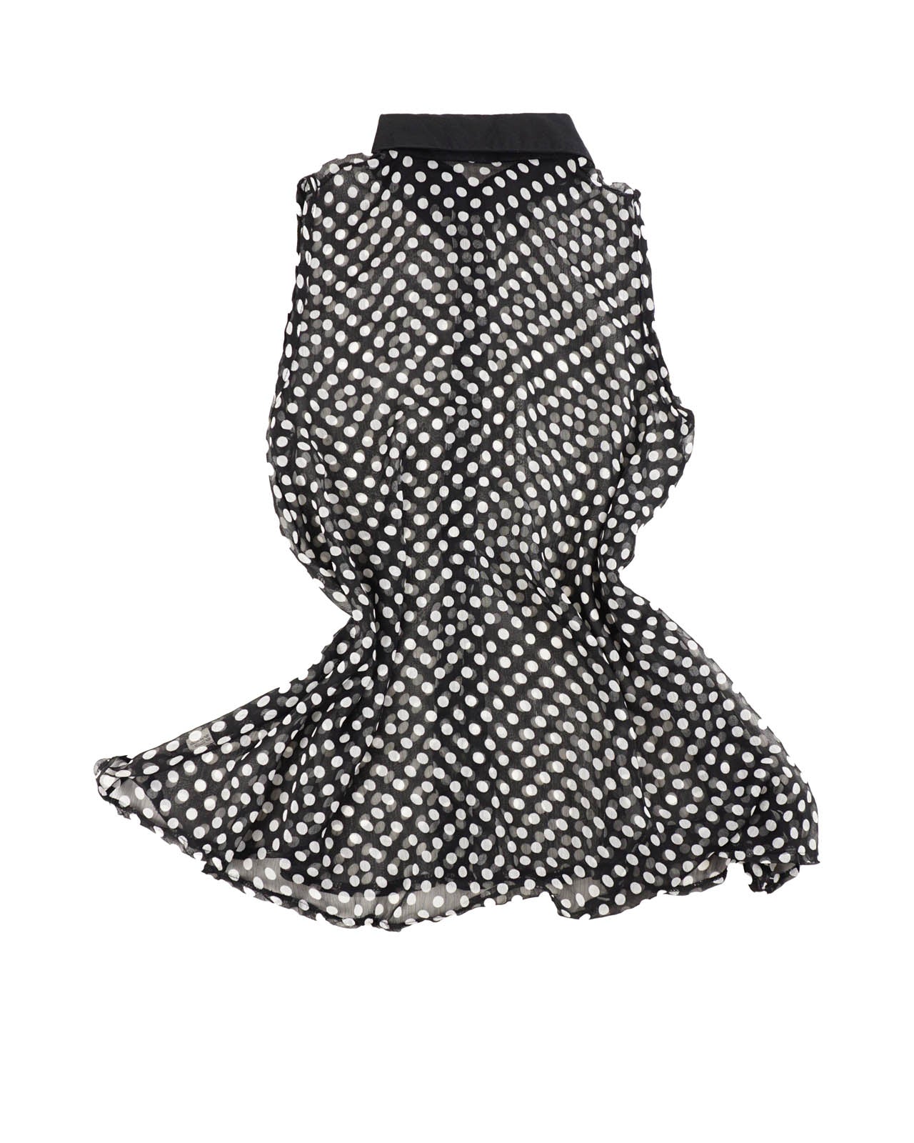 (S/M) Black Polka Dots Sheer Tank Top