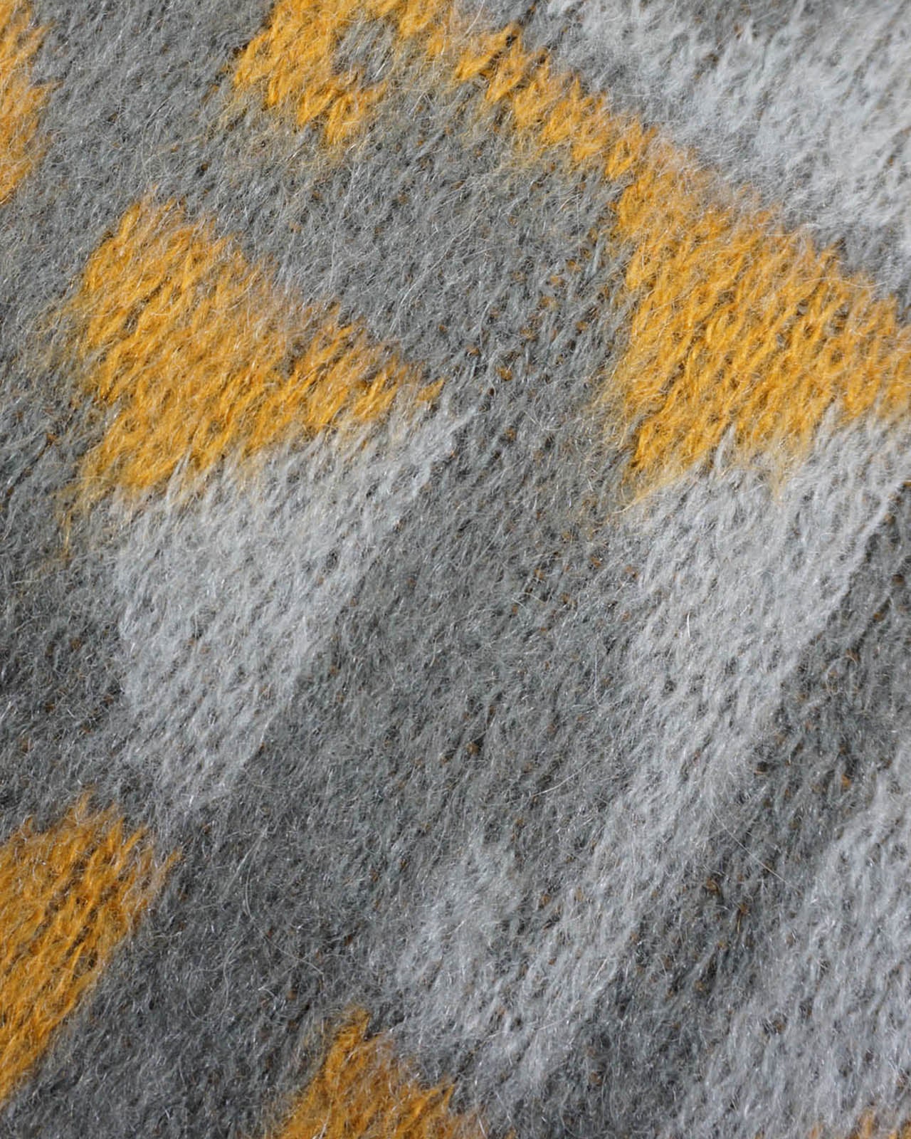 (M) BOUGER Orange/Grey Pattern Knit Sweater
