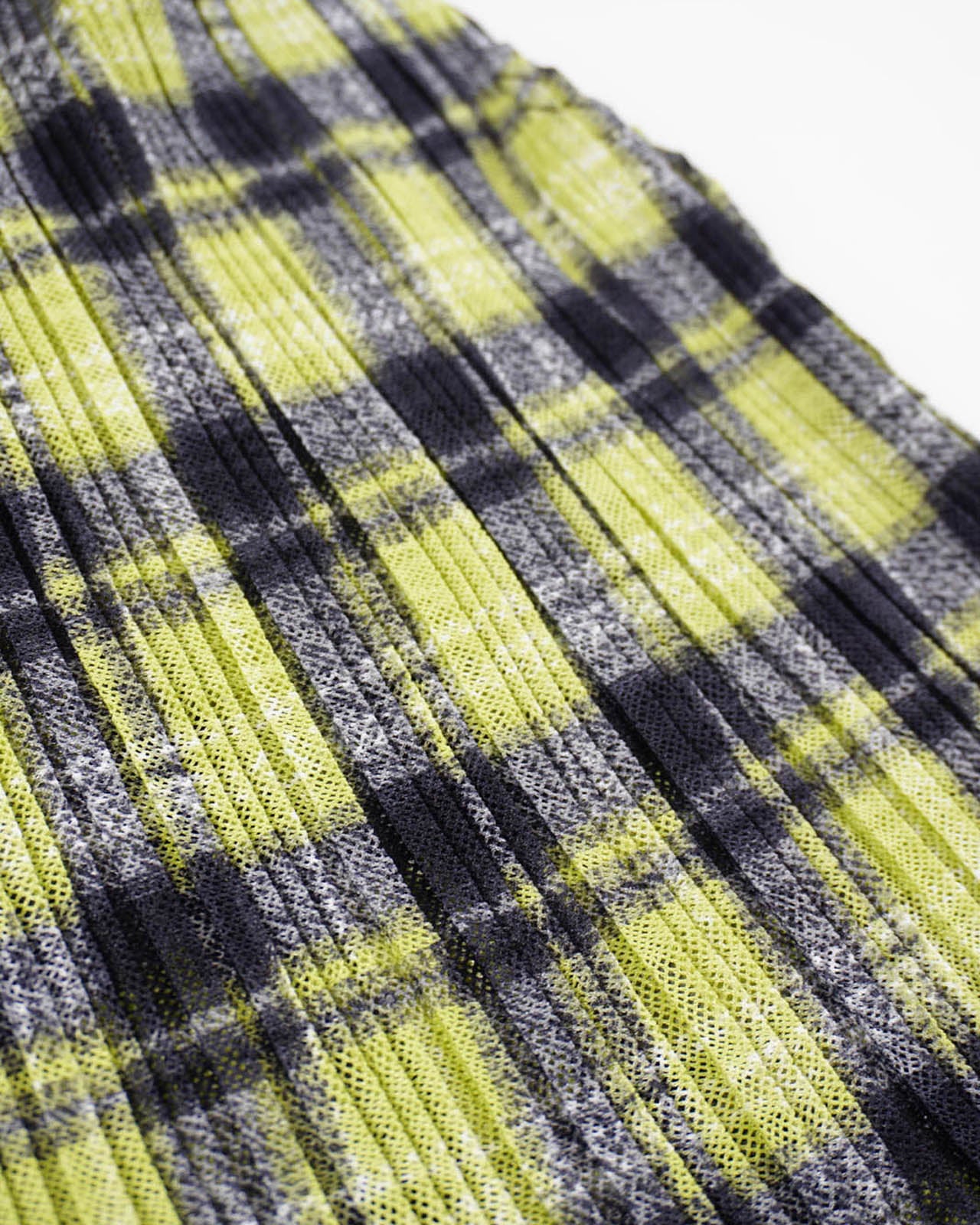 (XS/S) CANCION Green Checkered Pleated Tank Top