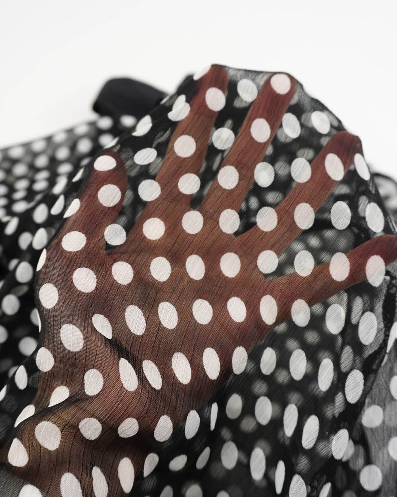 (S/M) Black Polka Dots Sheer Tank Top