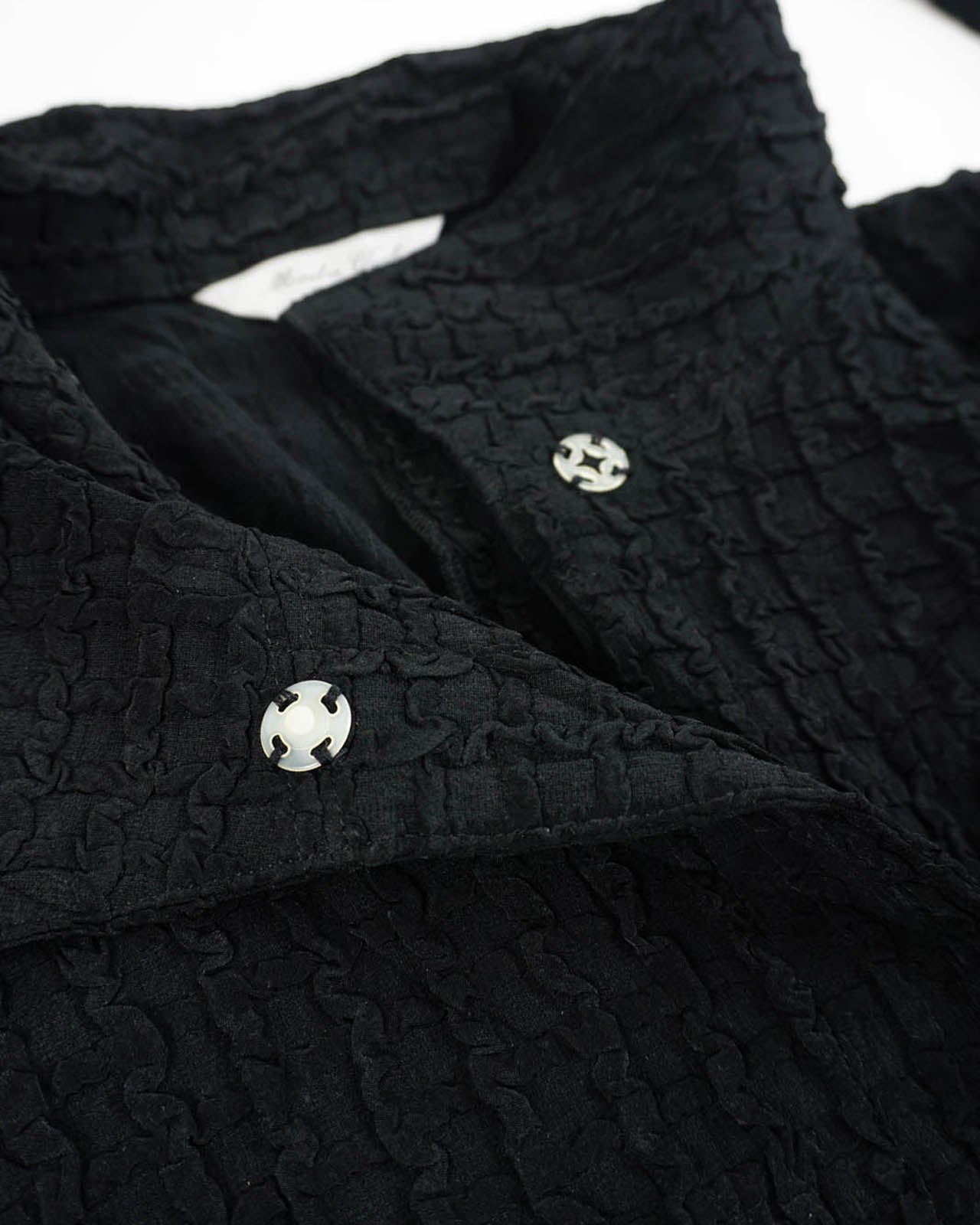 (S/M) MODA CLUB Black Textured High Neck Jacket