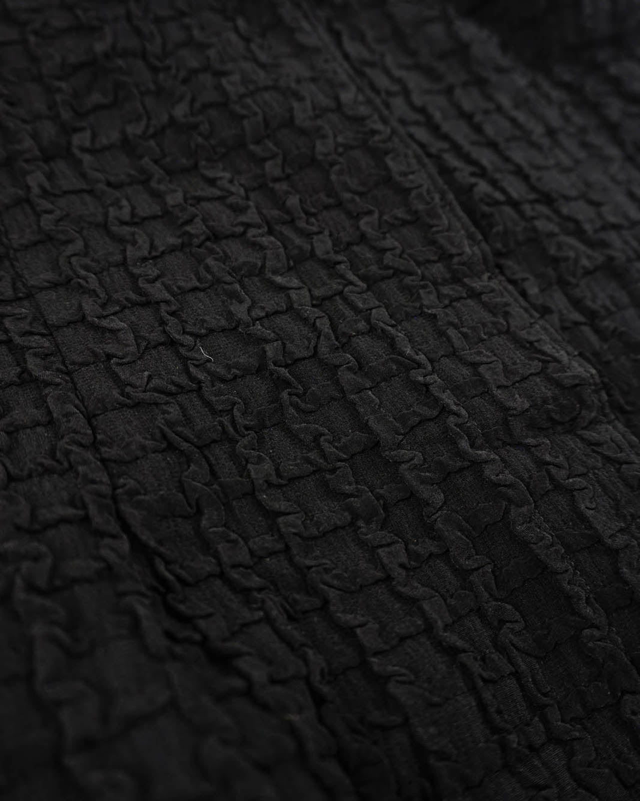 (S/M) MODA CLUB Black Textured High Neck Jacket