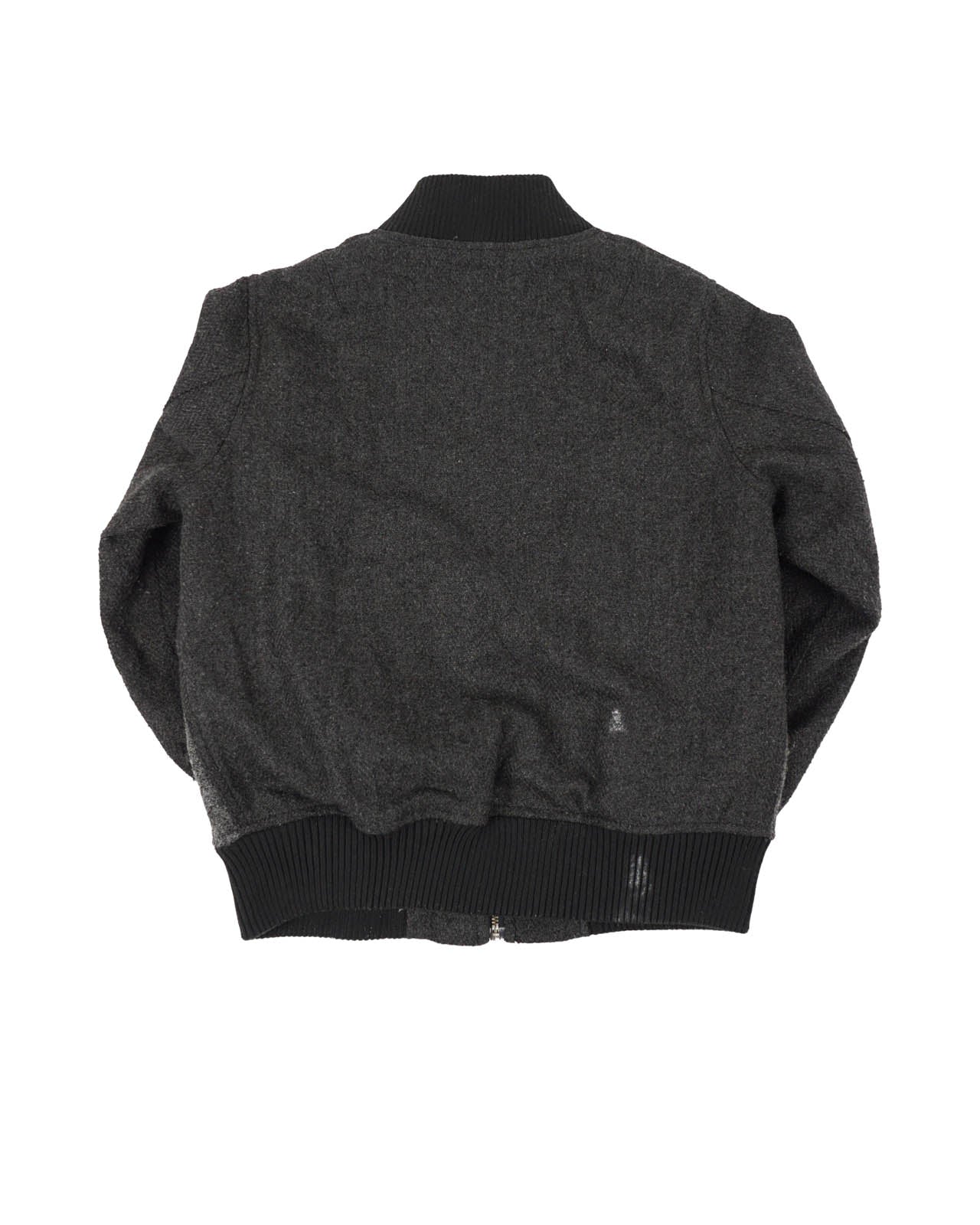 (S) HARRIS TWEED Wool MA-1 Jacket