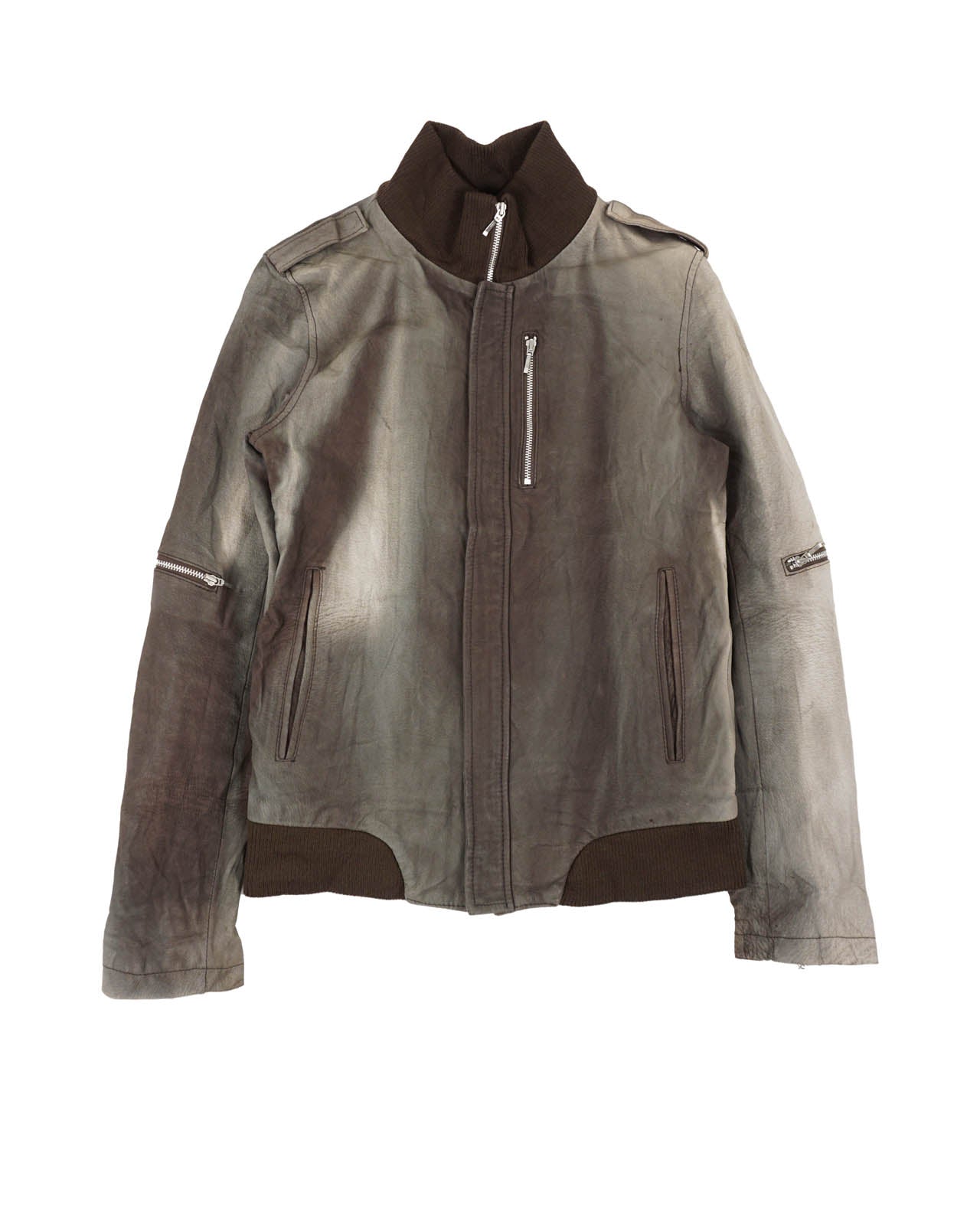(M/L) WO Pig Leather Faded Jacket
