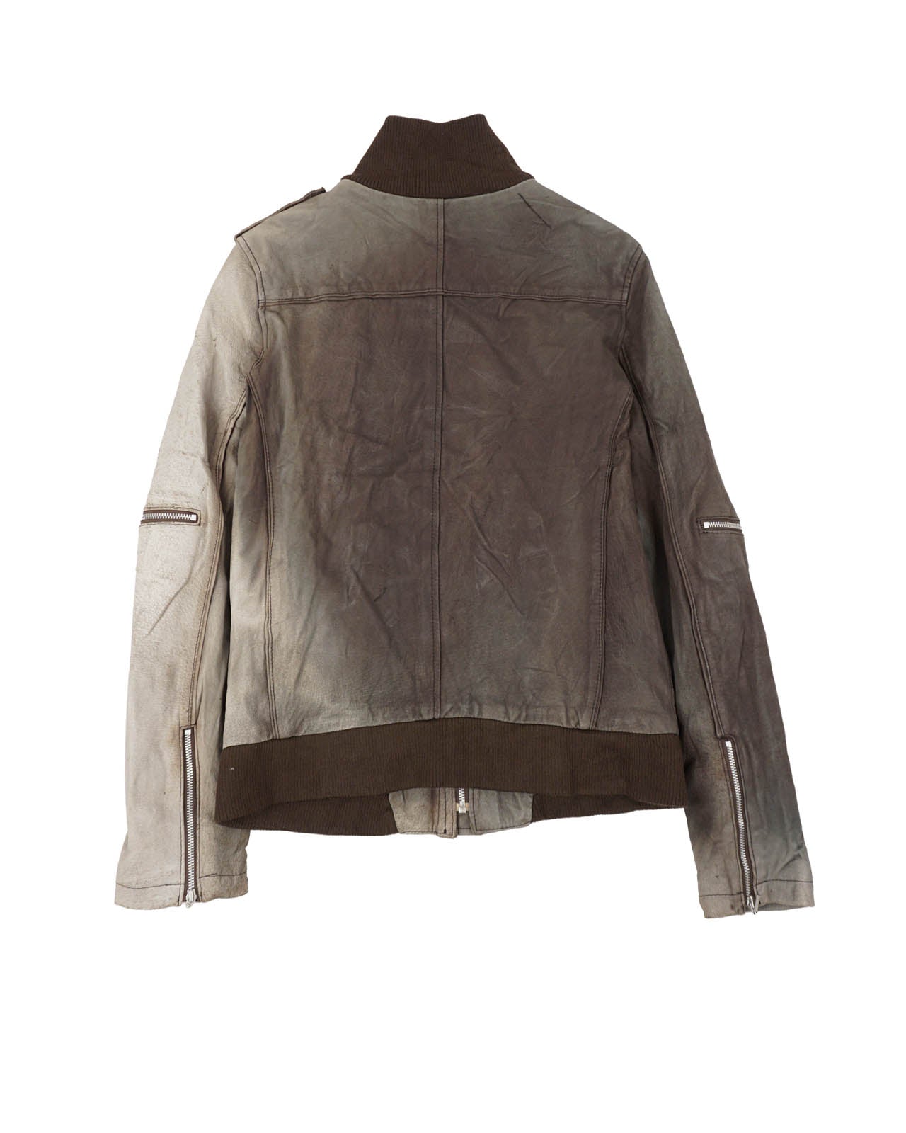 (M/L) WO Pig Leather Faded Jacket