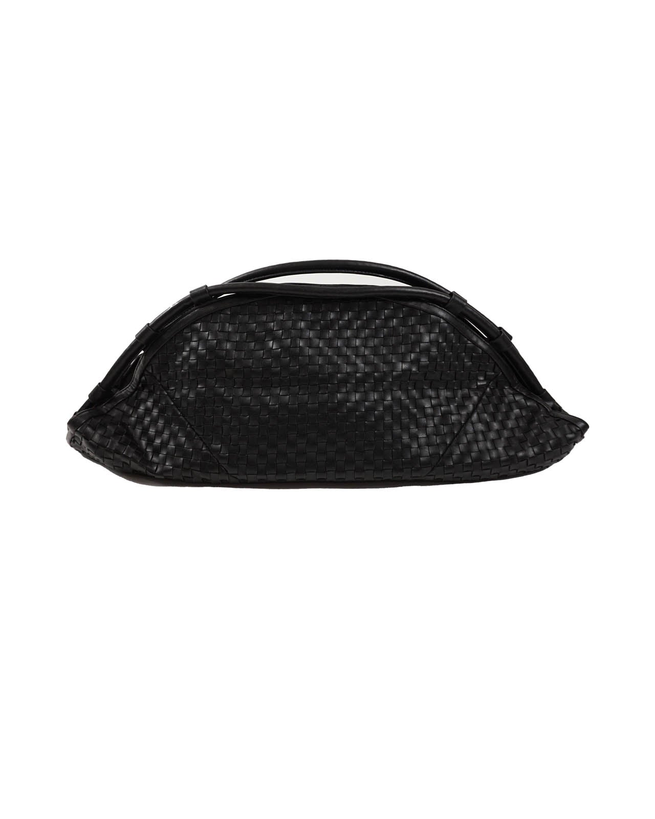 OHUI Black Half Moon Woven Clutch