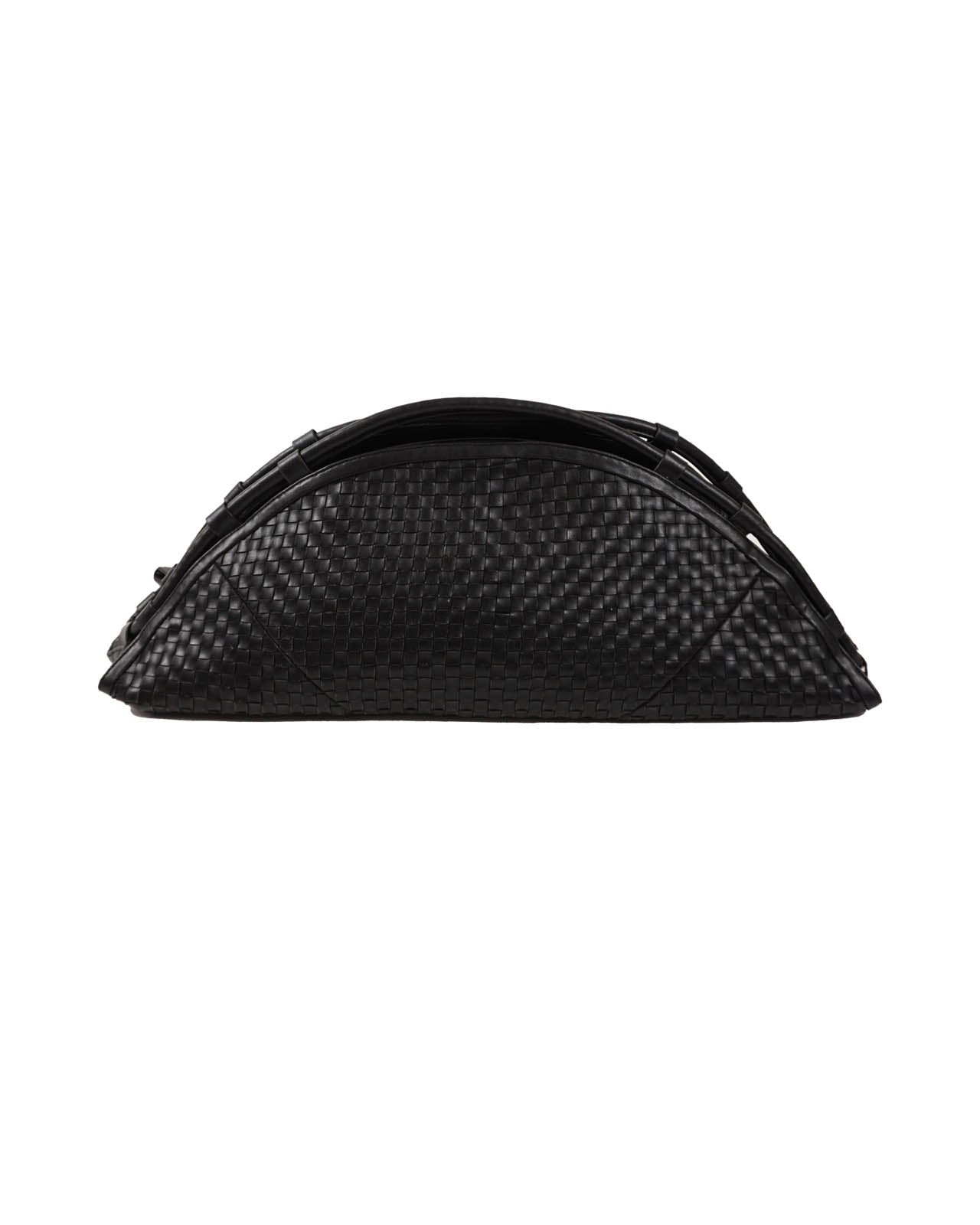 OHUI Black Half Moon Woven Clutch